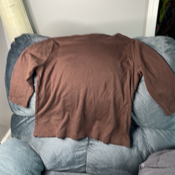 Baxter & Wells Petite Brown Knit Top Large - Picture 4 of 8